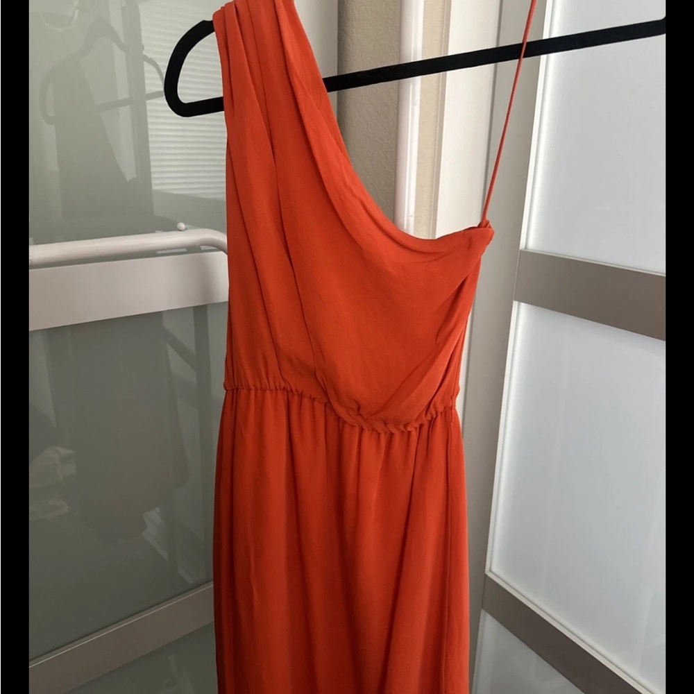 Alice + Olivia One Shoulder Orange Dress - Picture 2 of 5